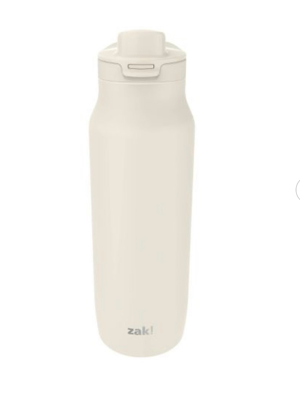Zak Designs 24oz Stainless Steel Manual Chug Water Bottle Cream